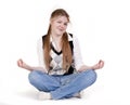 Beautiful young woman meditating Royalty Free Stock Photo