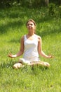 Beautiful young woman meditating Royalty Free Stock Photo