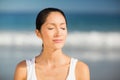 Beautiful young woman meditating Royalty Free Stock Photo