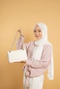 beautiful young woman muslim asian dressed in the hijab modern style Royalty Free Stock Photo