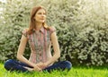 Beautiful young woman outdoors Royalty Free Stock Photo