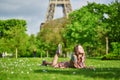 Beautiful young woman in Paris Royalty Free Stock Photo