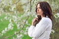 Beautiful young woman in the park. Outdoor portrait Royalty Free Stock Photo