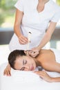 Beautiful young woman receiving spa treatment Royalty Free Stock Photo