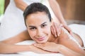Beautiful young woman receiving spa treatment Royalty Free Stock Photo