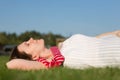 Beautiful young woman relaxing Royalty Free Stock Photo