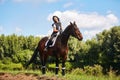 Beautiful girl with horse Royalty Free Stock Photo