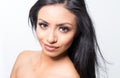 Beautiful young woman`s face and bare skin Royalty Free Stock Photo