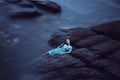 Beautiful young woman on sea Royalty Free Stock Photo