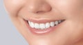 Beautiful young woman smiling. Cosmetic skin care and make-up. Dentistry. Close-up smile