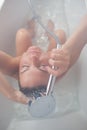 Beautiful young woman taking a shower Royalty Free Stock Photo