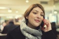 Beautiful young woman talking on the phone Royalty Free Stock Photo