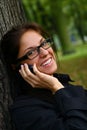 Beautiful young woman telephone talking Royalty Free Stock Photo