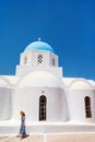 Young girl on Greek vacation Royalty Free Stock Photo