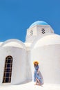 Young girl on Greek vacation Royalty Free Stock Photo