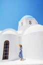 Young girl on Greek vacation Royalty Free Stock Photo