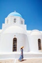 Young girl on Greek vacation Royalty Free Stock Photo