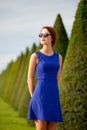 Beautiful young woman walking in the park Royalty Free Stock Photo