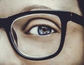 A beautiful insightful look woman`s eye. Close up shot. Royalty Free Stock Photo