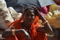 Beautiful young woman wearing Rajasthani traditional