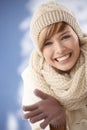 Beautiful young woman in winter clothes Royalty Free Stock Photo