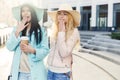 Beautiful young women in hats