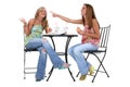 Beautiful Young Women Having Lunch Together Royalty Free Stock Photo