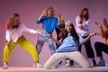 Playful street dancers in dance studio Royalty Free Stock Photo