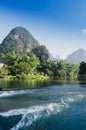 Beautiful Yu Long river Karst mountain landscape