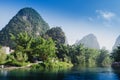 Beautiful Yu Long river Karst mountain landscape