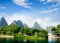 Beautiful Yu Long river Karst mountain landscape