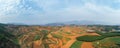Beautiful yunnan red land landscape Royalty Free Stock Photo