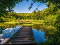 Beautiful Zatorek Lake on Wolin Island, Poland Royalty Free Stock Photo