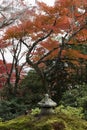 Beautiful zen garden in Tenryuji temple in Arashiyama, Kyoto, Japan Royalty Free Stock Photo