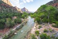 Beautiful Zion national park on sunny day,utah,usa Royalty Free Stock Photo