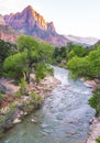 Beautiful Zion national park at sunset,utah,usa Royalty Free Stock Photo