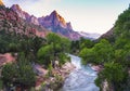 Beautiful Zion national park at sunset,utah,usa Royalty Free Stock Photo