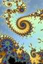 Beautiful zoom into the infinite mathematical mandelbrot set fractal Royalty Free Stock Photo