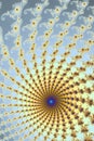 Beautiful zoom into the infinite mathematical mandelbrot set fractal Royalty Free Stock Photo