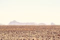 Beautiful zoom view of the Namibian Desert and mountains in the background