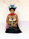 Beautiful Zulu bride in wedding attire Royalty Free Stock Photo