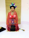 Beautiful Zulu bride in wedding attire Royalty Free Stock Photo