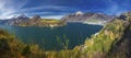 Beautifula panorama of Lake Lucerne, Seelisberg, town Brunnen and village Bauen from Morschach, Switzerland.