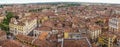 Beautifull aerial view of city Verona with red roofs, Italy Royalty Free Stock Photo