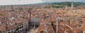 Beautifull aerial view of city Verona with red roofs, Italy Royalty Free Stock Photo