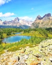 Beautifull Afternoon Lake view of Lake O'Hara Royalty Free Stock Photo