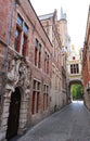 Beautifull Arch between Old Civil Registry and Town Hall, Bruges, Belgium.