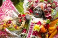 A beautifull decorated lord krishna in Toronto Iscon temple located in downtown Toronto, Canada Royalty Free Stock Photo