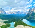 Beautifull Greeny Forest view and Lake view of Lake O'Hara Royalty Free Stock Photo