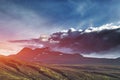 Beautifull Islandic landscape. Trekking in Iceland